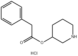 3-Piperidinyl 2-phenylacetate hydrochloride Struktur