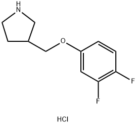 3-[(3,4-Difluorophenoxy)methyl]pyrrolidinehydrochloride Struktur