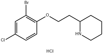 2-[2-(2-Bromo-4-chlorophenoxy)ethyl]piperidinehydrochloride Struktur