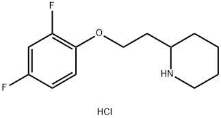 2-[2-(2,4-Difluorophenoxy)ethyl]piperidinehydrochloride Struktur