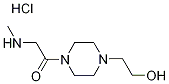 1-[4-(2-Hydroxyethyl)-1-piperazinyl]-2-(methylamino)-1-ethanone hydrochloride Struktur