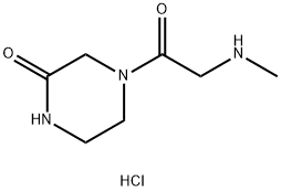 4-[2-(Methylamino)acetyl]-2-piperazinonehydrochloride Struktur