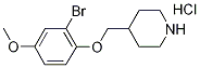 2-Bromo-4-methoxyphenyl 4-piperidinylmethyl etherhydrochloride Struktur