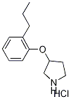 3-(2-Propylphenoxy)pyrrolidine hydrochloride Struktur