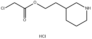 2-(3-Piperidinyl)ethyl 2-chloroacetatehydrochloride Struktur