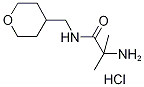 2-Amino-2-methyl-N-(tetrahydro-2H-pyran-4-ylmethyl)propanamide hydrochloride Struktur