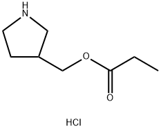 3-Pyrrolidinylmethyl propanoate hydrochloride Struktur