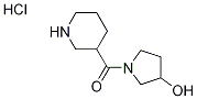 (3-Hydroxy-1-pyrrolidinyl)(3-piperidinyl)-methanone hydrochloride Struktur