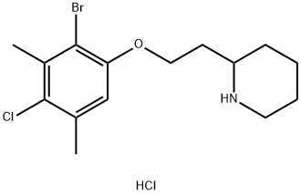 2-[2-(2-Bromo-4-chloro-3,5-dimethylphenoxy)ethyl]-piperidine hydrochloride Struktur