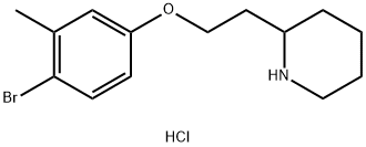 2-[2-(4-Bromo-3-methylphenoxy)ethyl]piperidinehydrochloride Struktur