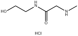 N-(2-Hydroxyethyl)-2-(methylamino)acetamidehydrochloride Struktur