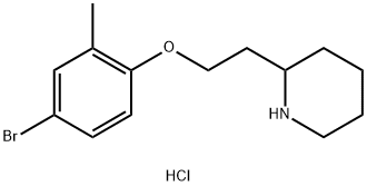 2-[2-(4-Bromo-2-methylphenoxy)ethyl]piperidinehydrochloride Struktur