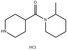 (2-Methyl-1-piperidinyl)(4-piperidinyl)methanonehydrochloride Struktur