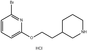 2-Bromo-6-[2-(3-piperidinyl)ethoxy]pyridinehydrochloride Struktur