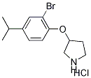 3-(2-Bromo-4-isopropylphenoxy)pyrrolidinehydrochloride Struktur