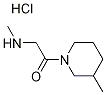 2-(Methylamino)-1-(3-methyl-1-piperidinyl)-1-ethanone hydrochloride Struktur