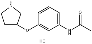 N-[3-(3-Pyrrolidinyloxy)phenyl]acetamidehydrochloride Struktur