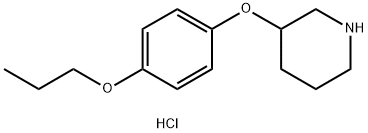 3-(4-Propoxyphenoxy)piperidine hydrochloride Struktur