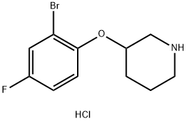 3-(2-Bromo-4-fluorophenoxy)pyrrolidinehydrochloride Struktur