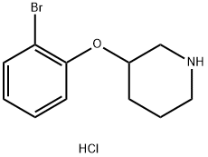 2-Bromophenyl 3-piperidinyl ether hydrochloride Struktur