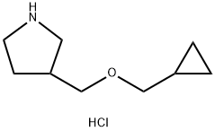 3-[(CyclopropylMethoxy)Methyl]pyrrolidine hydrochloride Structure