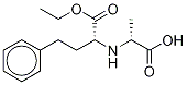 (-)-N-[1-(R)-Ethoxycarbonxyl-3-phenylpropyl)-D-alanine Struktur