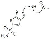 5-[[[2-(Methylsulfinyl)ethyl]amino]methyl]thieno[2,3-b]thiophene-2-sulfonamide Struktur