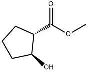 Cyclopentanecarboxylic acid, 2-hydroxy-, methyl ester, (1S,2S)- (9CI) Struktur