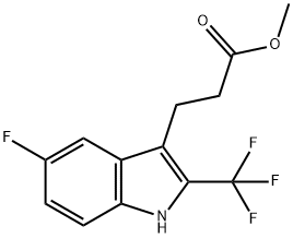 Methyl 3-(5-fluoro-2-(trifluoroMethyl)-1H-indol-3-yl)propanoate Struktur