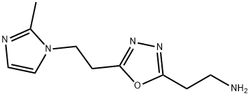 2-{5-[2-(2-Methyl-imidazol-1-yl)-ethyl]-[1,3,4]oxadiazol-2-yl}-ethylamine Struktur