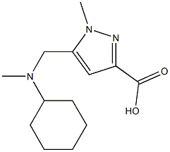 5-((cyclohexyl(methyl)amino)methyl)-1-methyl-1H-pyrazole-3-carboxylic acid Struktur