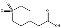 (1,1-dioxidotetrahydro-2H-thiopyran-4-yl)acetic acid(SALTDATA: FREE) Struktur