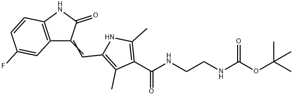 N-Boc-N,N-didesethyl Sunitinib Struktur