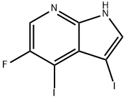 5-Fluoro-3,4-diiodo-1H-pyrrolo[2,3-b]pyridine Struktur