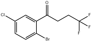 1-(2-broMo-5-chlorophenyl)-4,4,4-trifluorobutan-1-one Struktur