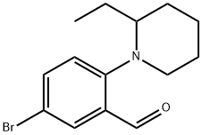 5-bromo-2-(2-ethylpiperidin-1-yl)benzaldehyde Struktur