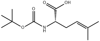 BOC-L-2-AMINO-5-METHYLHEX-4-ENOIC ACID Struktur