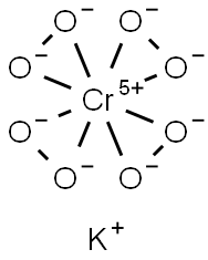 potassium tetraperoxochromate Struktur