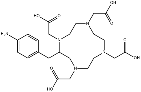 1,4,7,10-Tetraazacyclododecane-1,4,7,10-tetraacetic acid, 2-[(4-aMinophenyl)Methyl]- Struktur