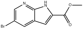 1H-Pyrrolo[2,3-b]pyridine-2-carboxylic acid, 5-bromo-, methyl ester Struktur