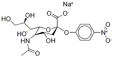 2-O-(p-Nitrophenyl)-α-D-N-acetylneuraminic Acid, Sodium Salt, X Hydrate Struktur