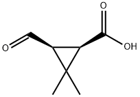 Cyclopropanecarboxylic acid, 3-formyl-2,2-dimethyl-, cis- (9CI) Struktur