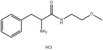 2-Amino-N-(2-methoxyethyl)-3-phenylpropanamidehydrochloride Struktur