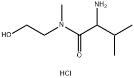 2-Amino-N-(2-hydroxyethyl)-N,3-dimethylbutanamidehydrochloride Struktur