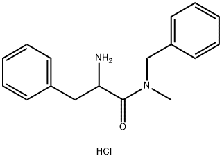 2-Amino-N-benzyl-N-methyl-3-phenylpropanamidehydrochloride Struktur