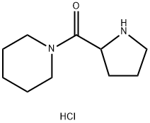 1-Piperidinyl(2-pyrrolidinyl)methanonehydrochloride Struktur