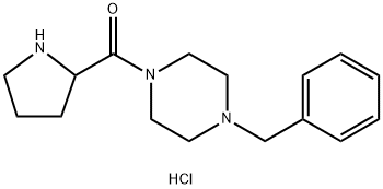 (4-Benzyl-1-piperazinyl)(2-pyrrolidinyl)methanonehydrochloride Struktur