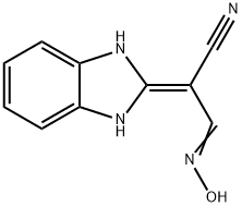 Propanenitrile, 2-(1,3-dihydro-2H-benzimidazol-2-ylidene)-3-(hydroxyimino)- (9CI) Struktur