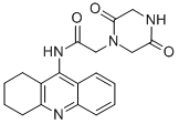 1-Piperazineacetamide, 2,5-dioxo-N-(1,2,3,4-tetrahydro-9-acridinyl)- Struktur