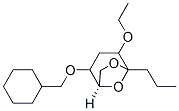 6,8-Dioxabicyclo3.2.1octane, 2-(cyclohexylmethoxy)-4-ethoxy-5-propyl-, 1R-(exo,exo)- Struktur